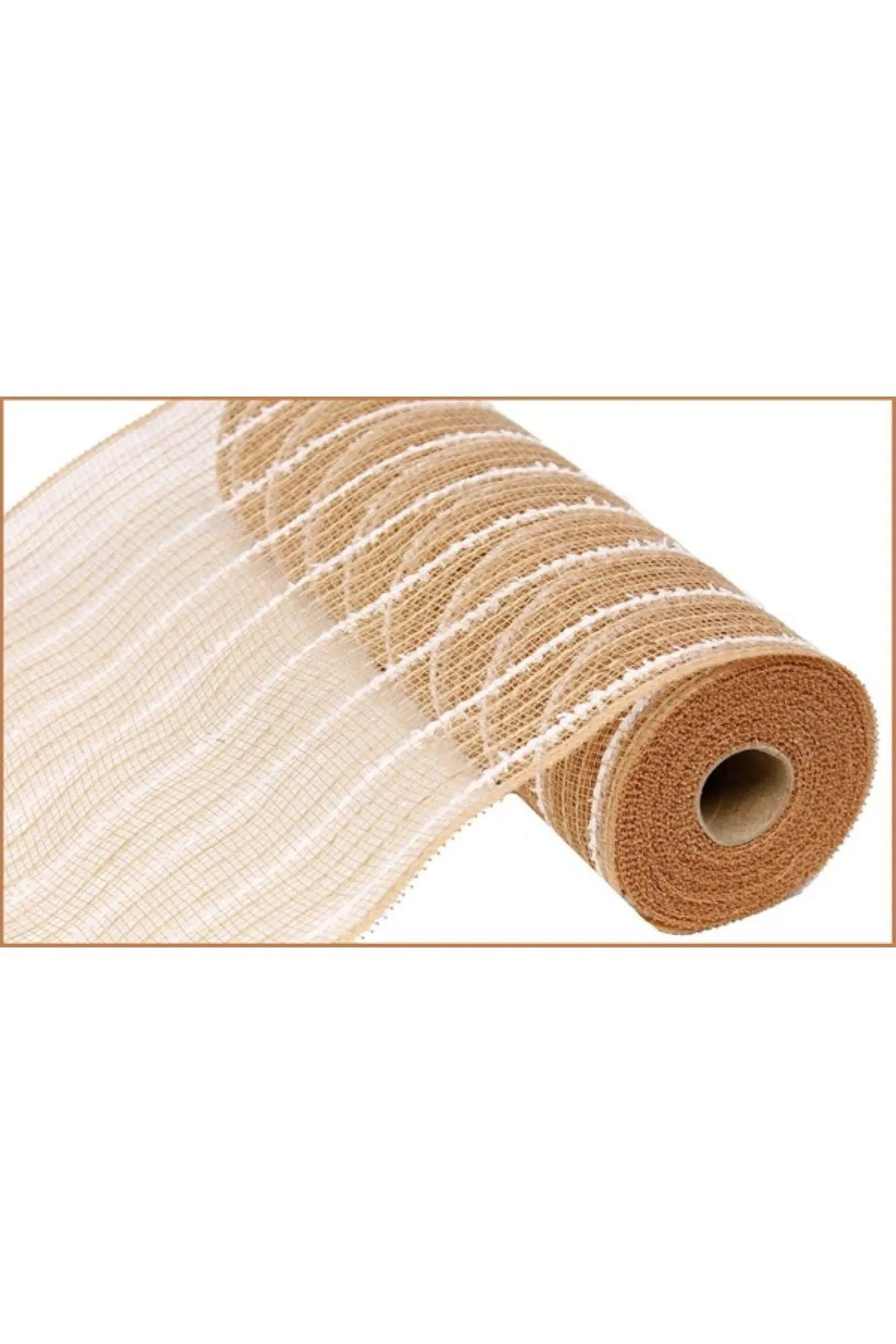 10.5" Cotton Drift Poly Jute Mesh Ribbon: Natural (10 Yards)