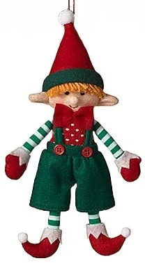 10" Stuffed Elf Ornament