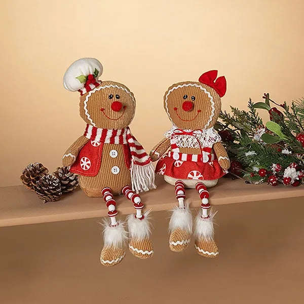 14" Plush Gingerbread Shelf Sitter