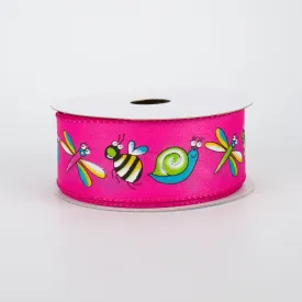 1.5" Bug Ribbon: Hot Pink (10 Yards)