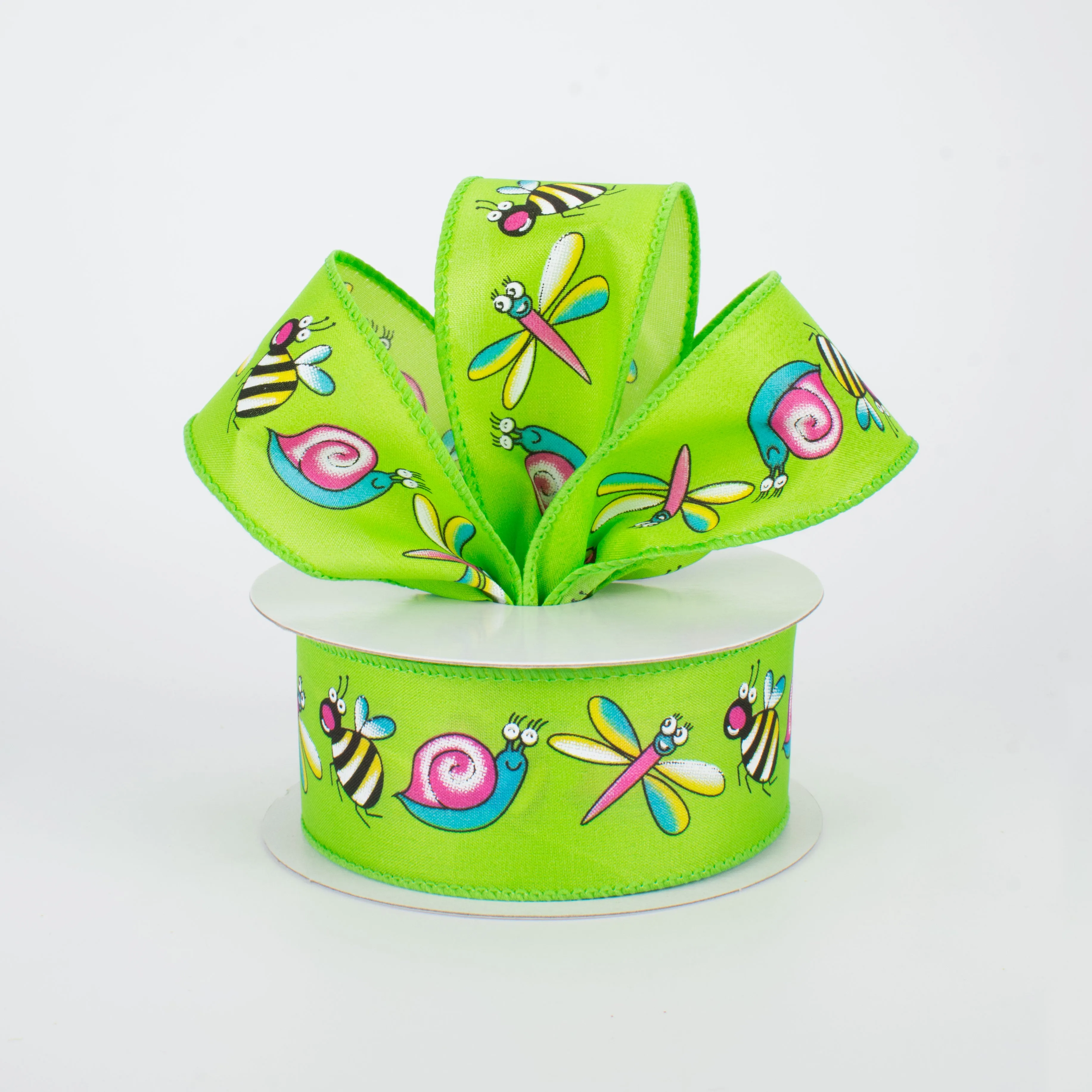 1.5" Bug Ribbon: Lime Green (10 Yards)