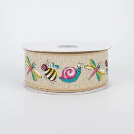 1.5" Bug Ribbon: Natural (10 Yards)