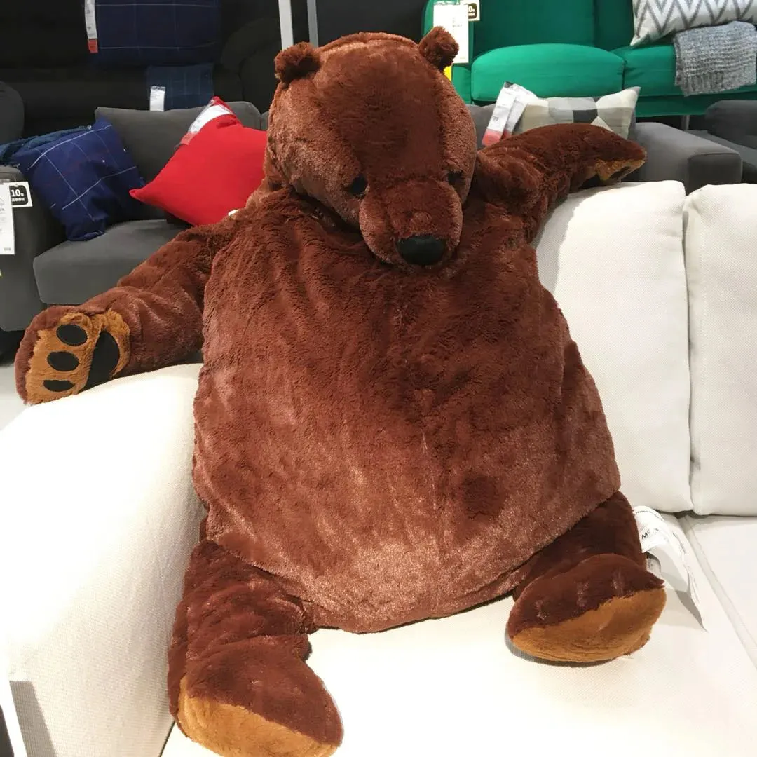 1pc Giant 100cm Soft Teddy Bear Plush Toys  Brown Bear Super Big Hugging Pillow Animal Cushion Children Birthday Gift