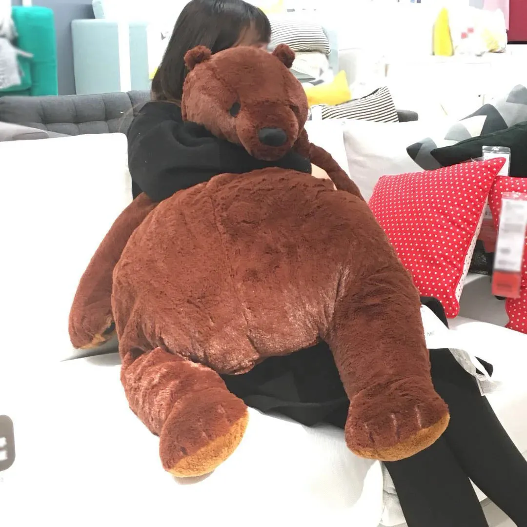 1pc Giant 100cm Soft Teddy Bear Plush Toys  Brown Bear Super Big Hugging Pillow Animal Cushion Children Birthday Gift