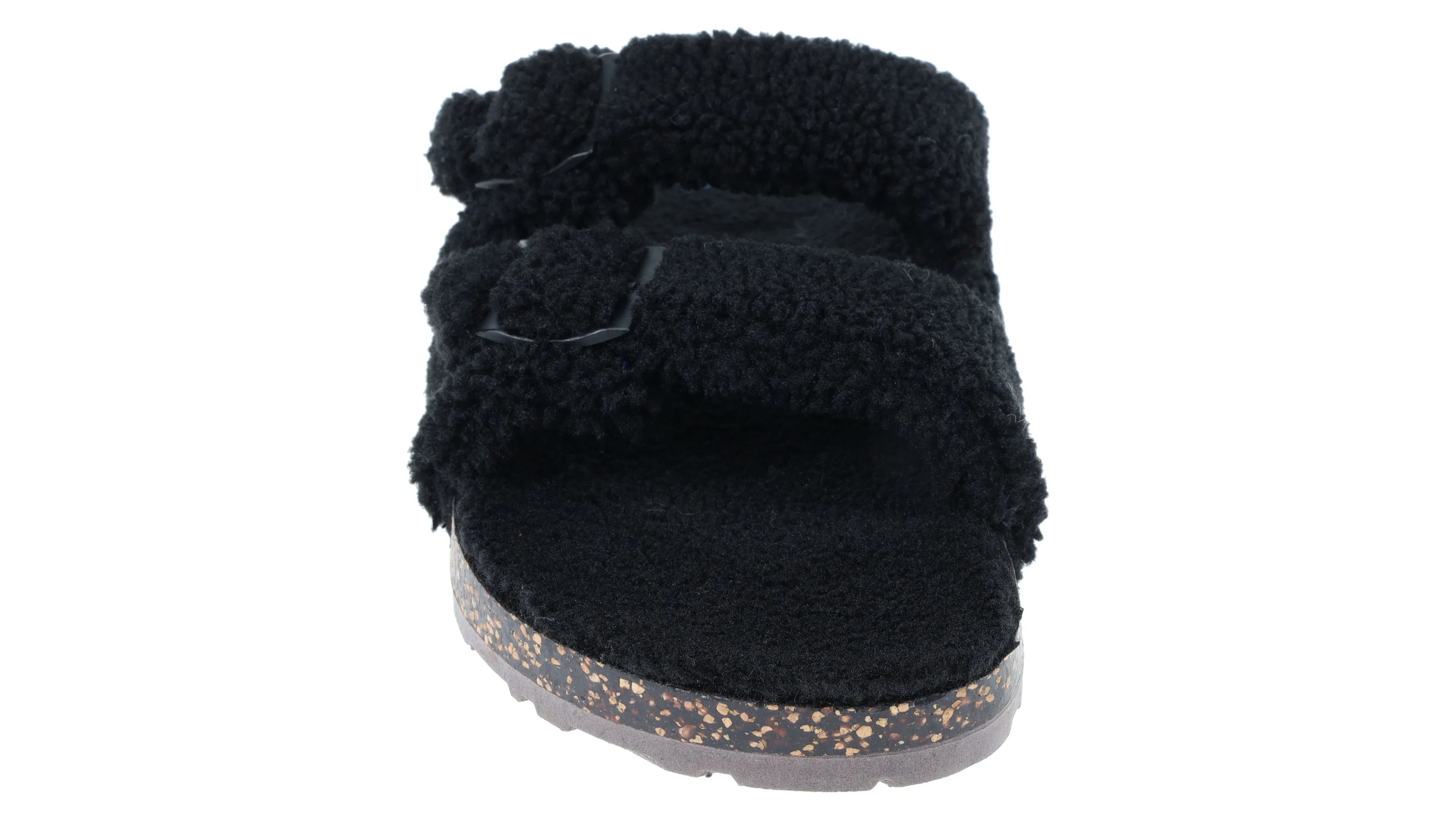 2 Buckle Sherpa Slippers