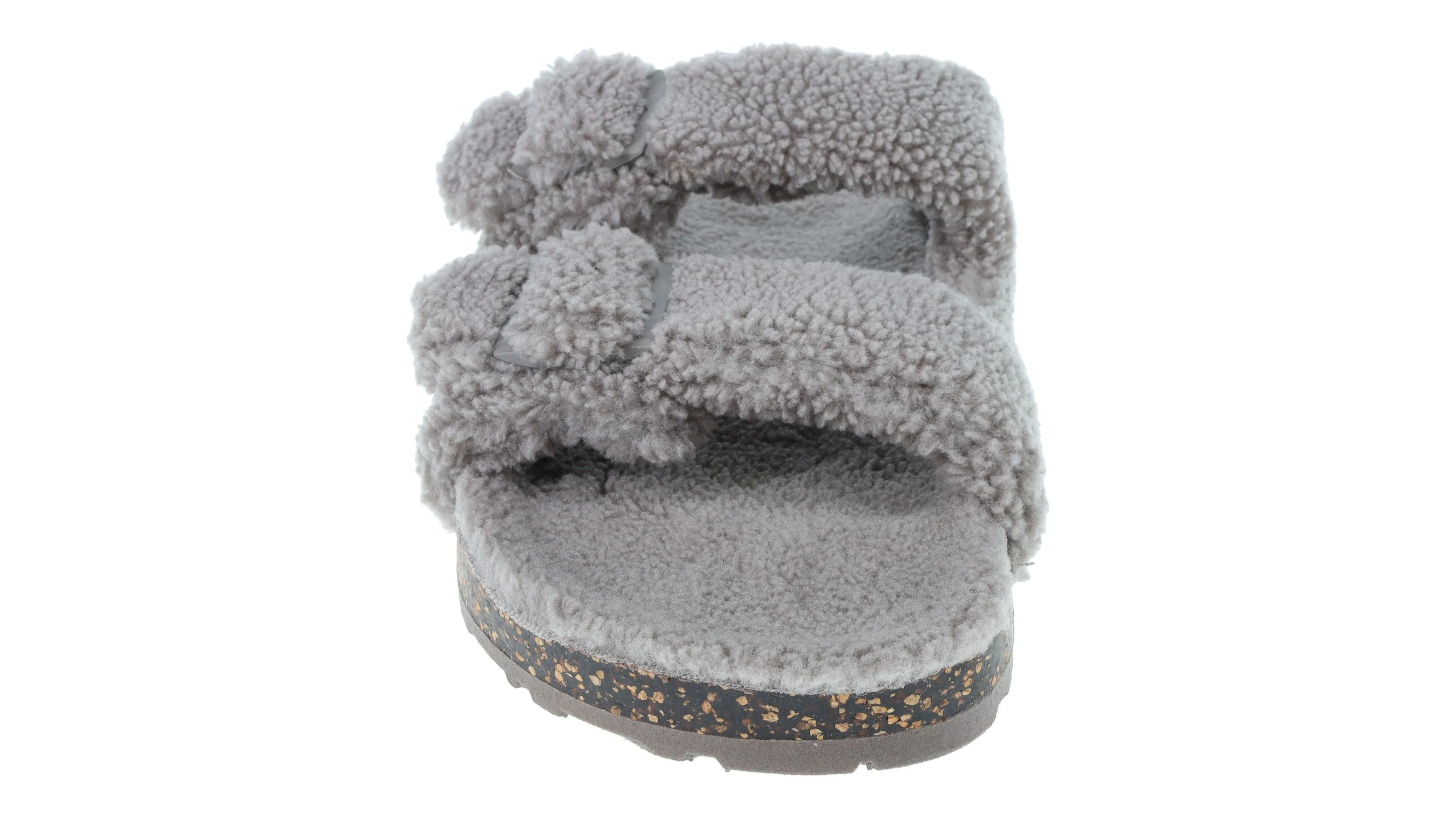 2 Buckle Sherpa Slippers