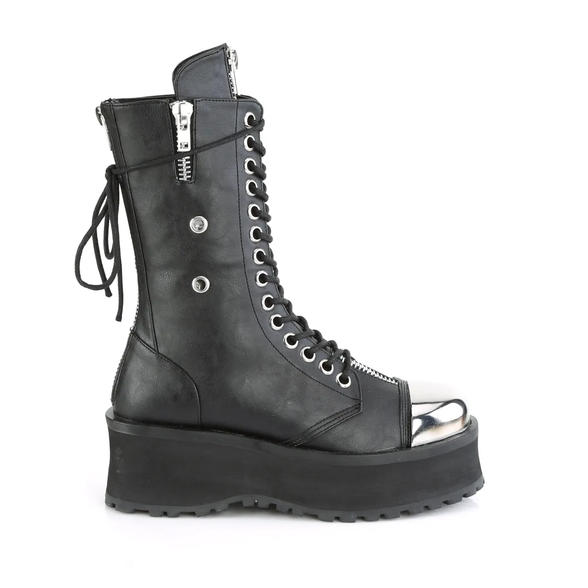 2 Inch Platform GRAVEDIGGER-14 Black Pu