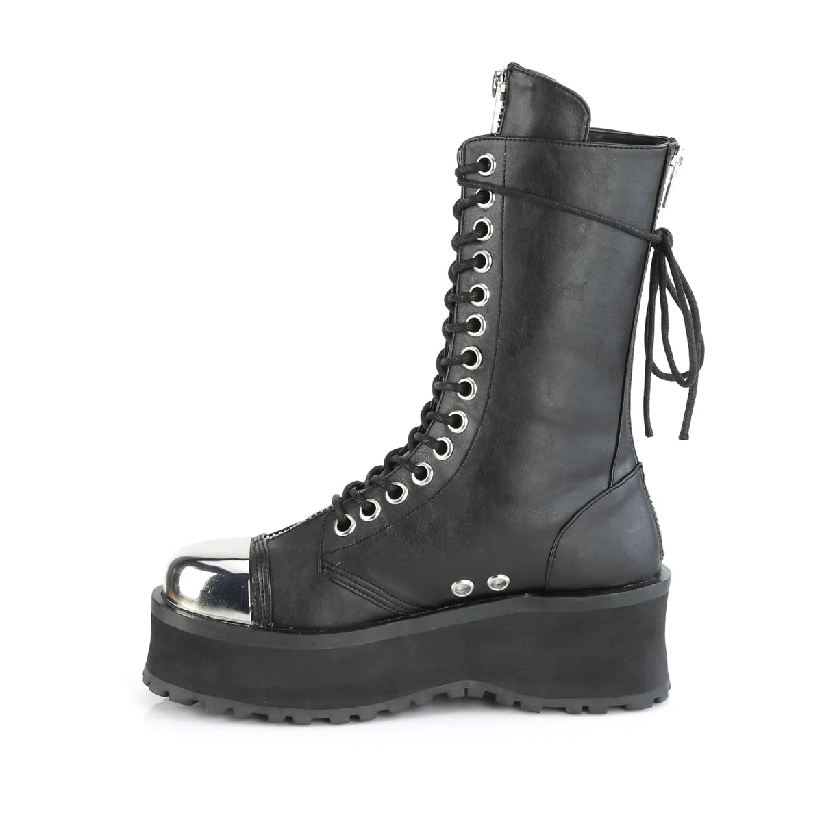 2 Inch Platform GRAVEDIGGER-14 Black Pu