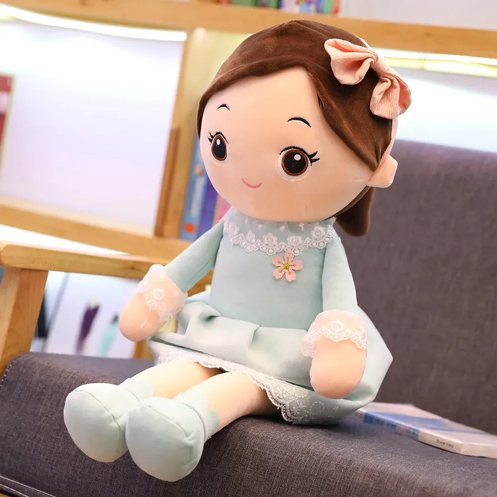 40cm Kawaii Baby Toys Girls with Lace Skirt Plush Toys Stuffed Lovely Dolls Soft Pillow for Kids Birthday Girls Valentine Gifts