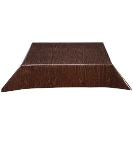 42.5 x 62 Faux Bois Walnut Oilcloth Tablecloths