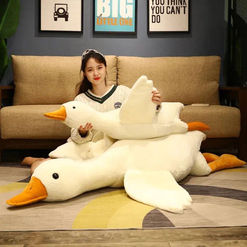 50cm  Kawaii Animal Goose Mat Pillow Lying Duck Plush Toys Stuffed Soft Cushion for Children Girls Birthday Gift