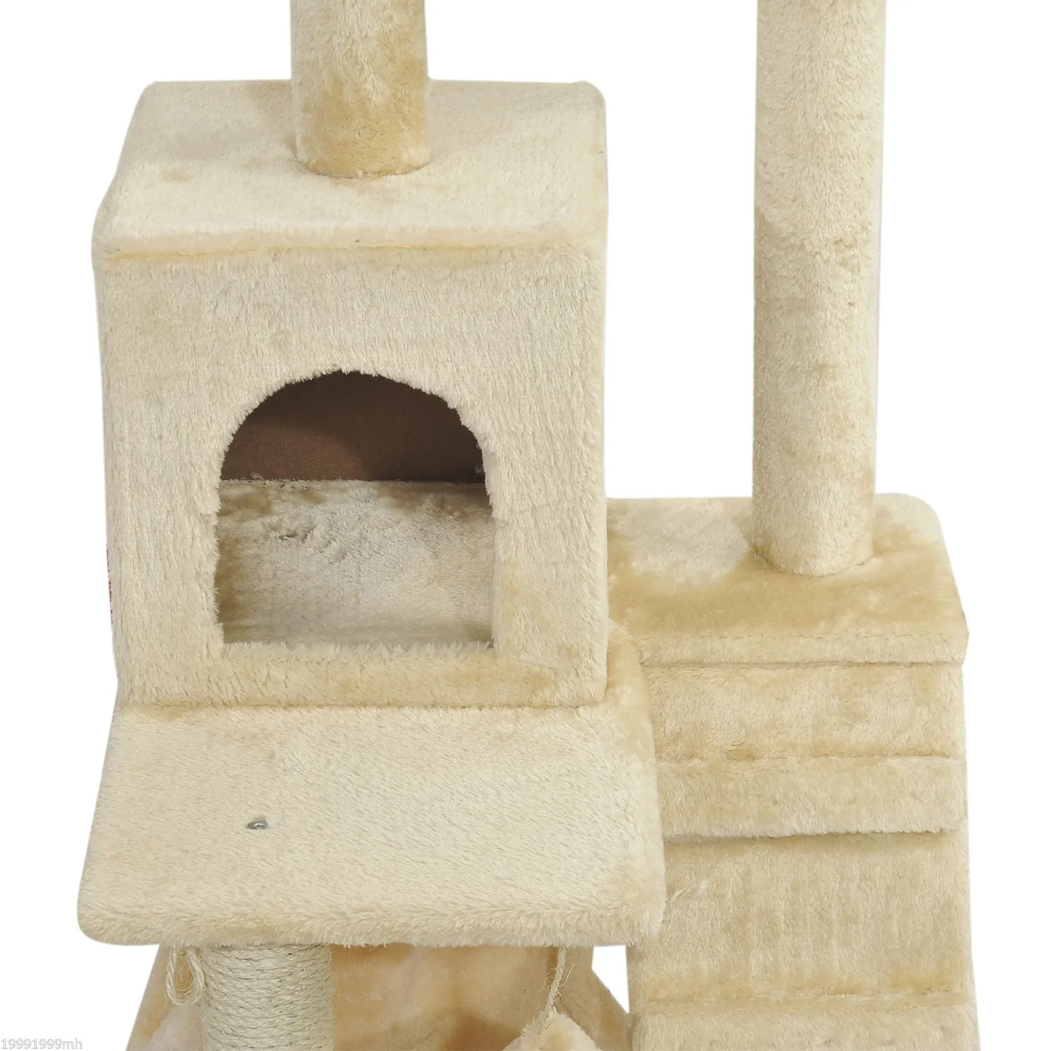 52" Cat Tree Condo with Hammock - Beige