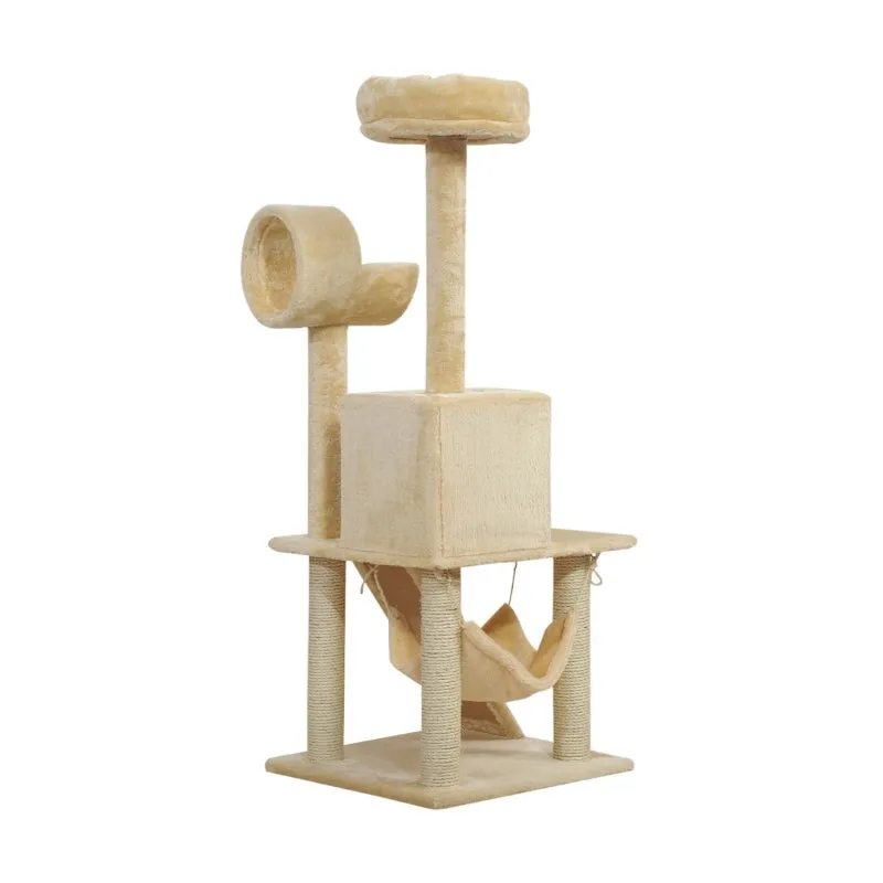 52" Cat Tree Condo with Hammock - Beige