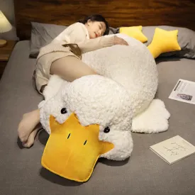 55/70/120CM Big Stuffed Animal Duck Plush Toys Soft Duck Plush Pillow Mat Sleeping Cushion Birthday Valentine's Gift