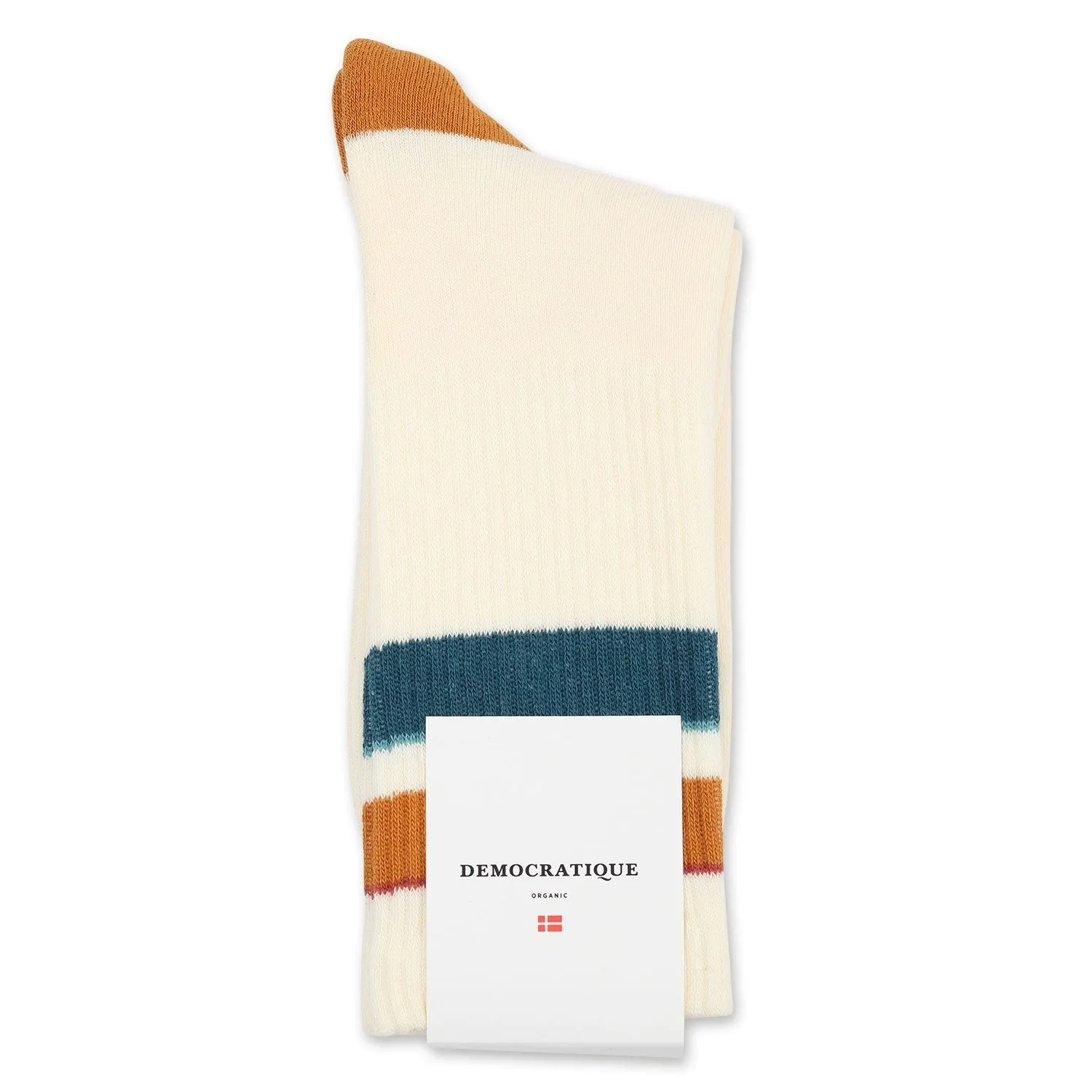 6-pack Athletique Classique Stripes Socks Off White / Honey / Light Rosso / Benzin / irr