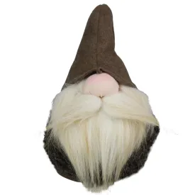 8" Brown and White Big Nose Gnome Santa Christmas Decor