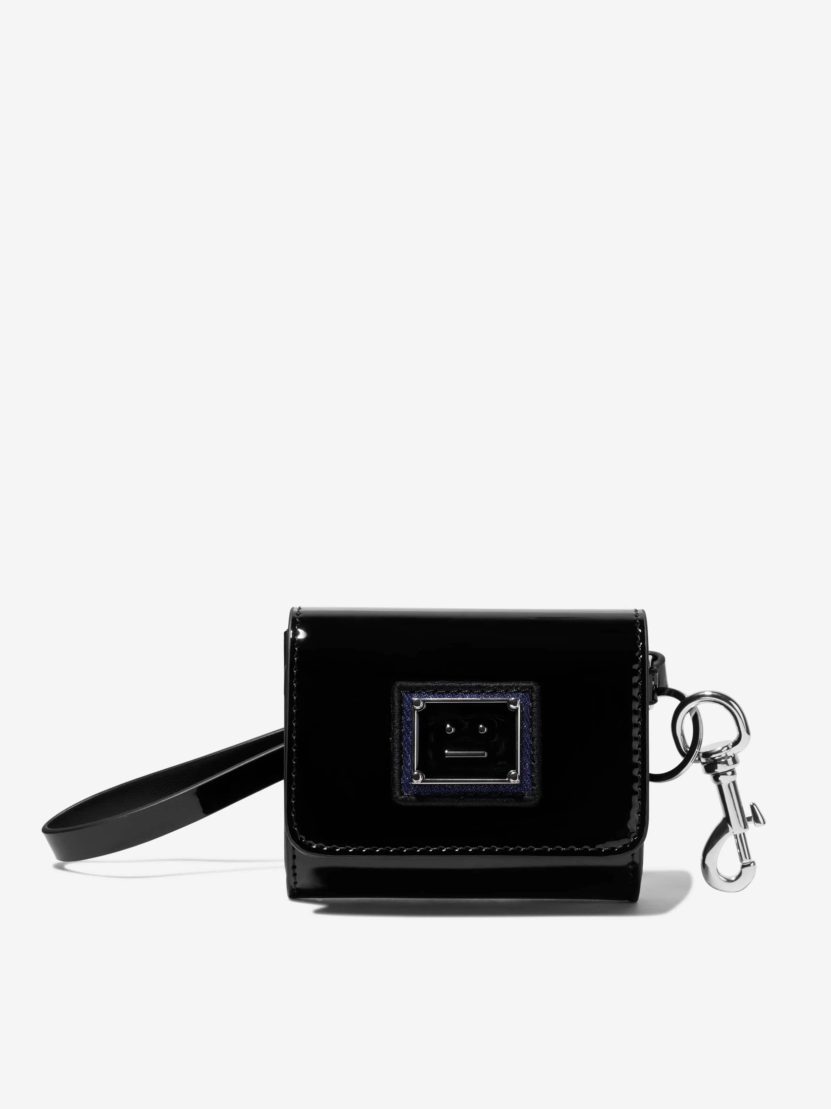 Acne Studios Kids Face Logo Wallet in Black