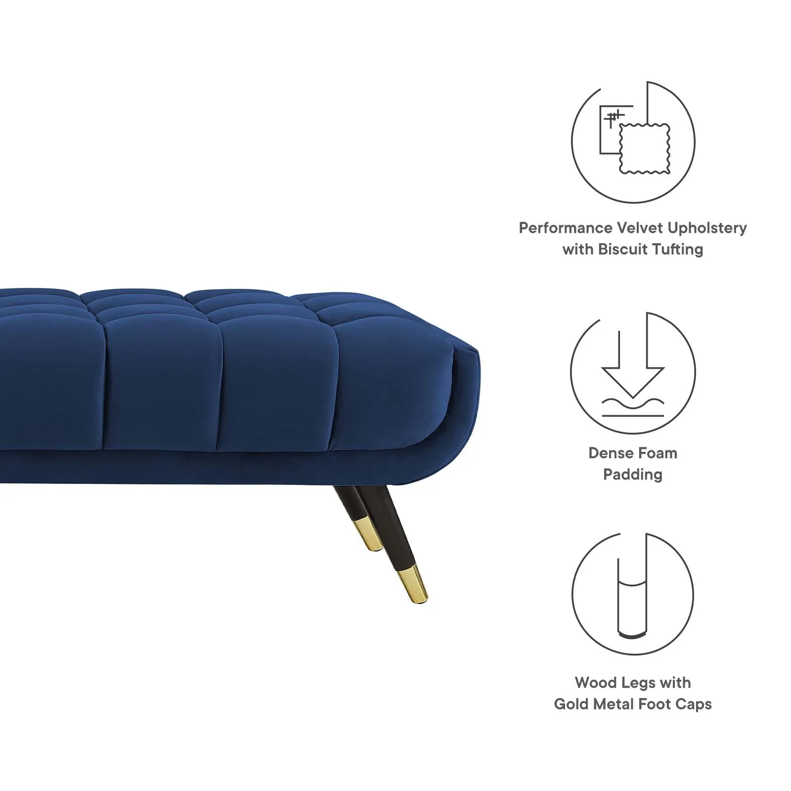 Adept Performance Velvet Bench by Modway