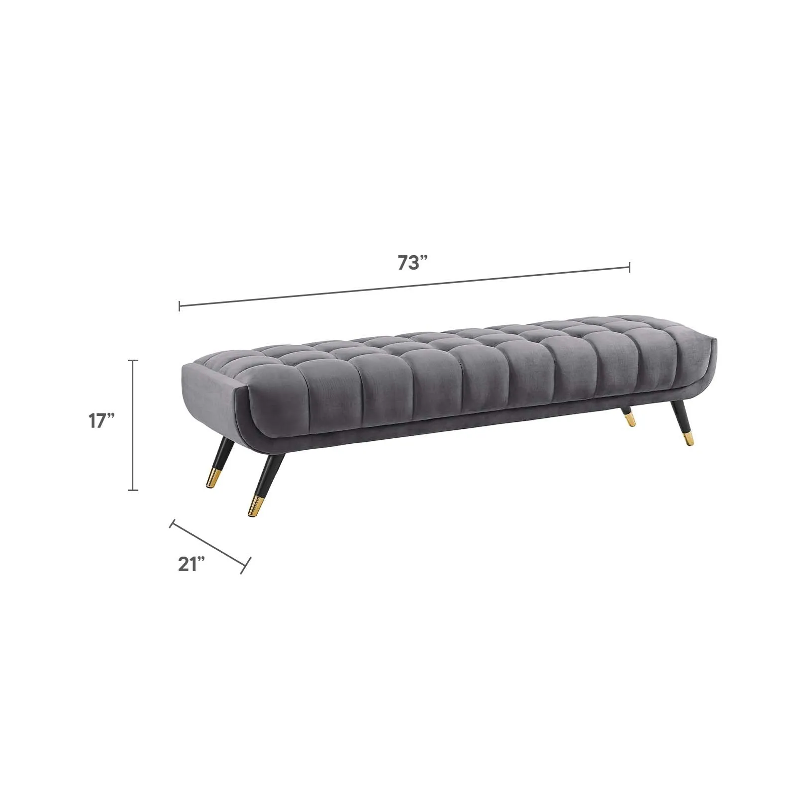 Adept Performance Velvet Bench by Modway