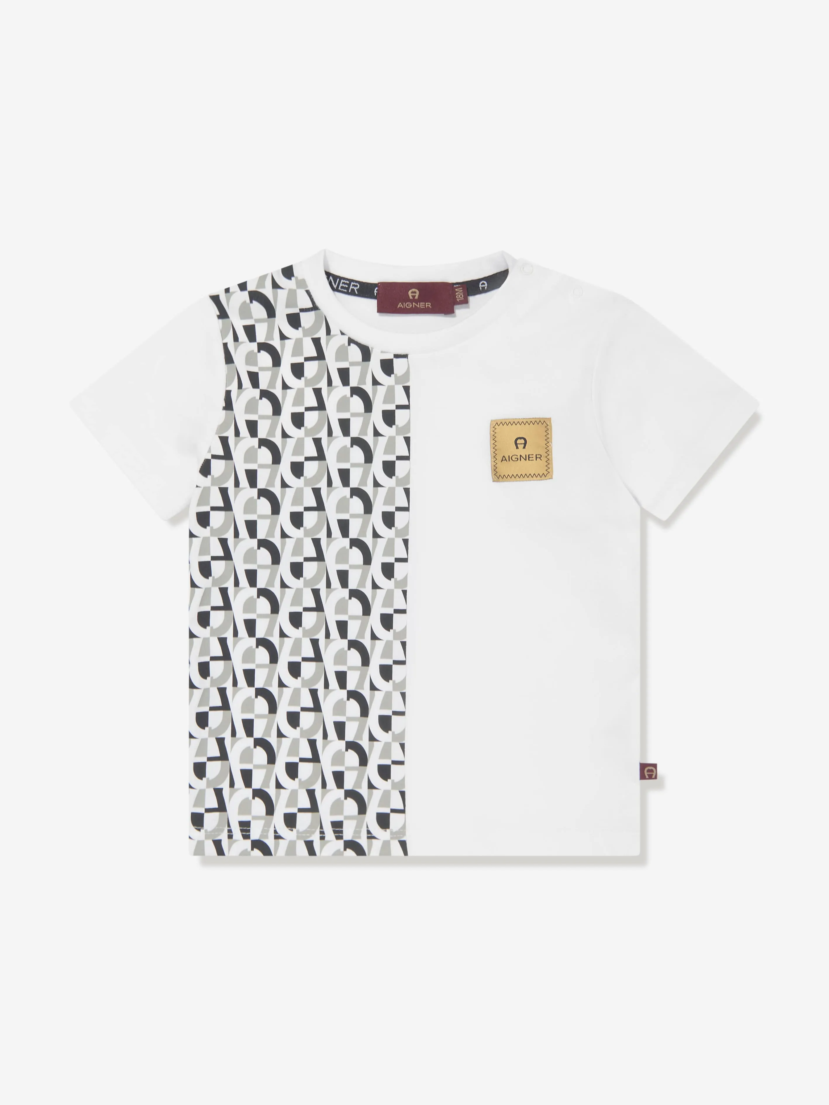 Aigner Baby Boys Logo Print T-Shirt in White