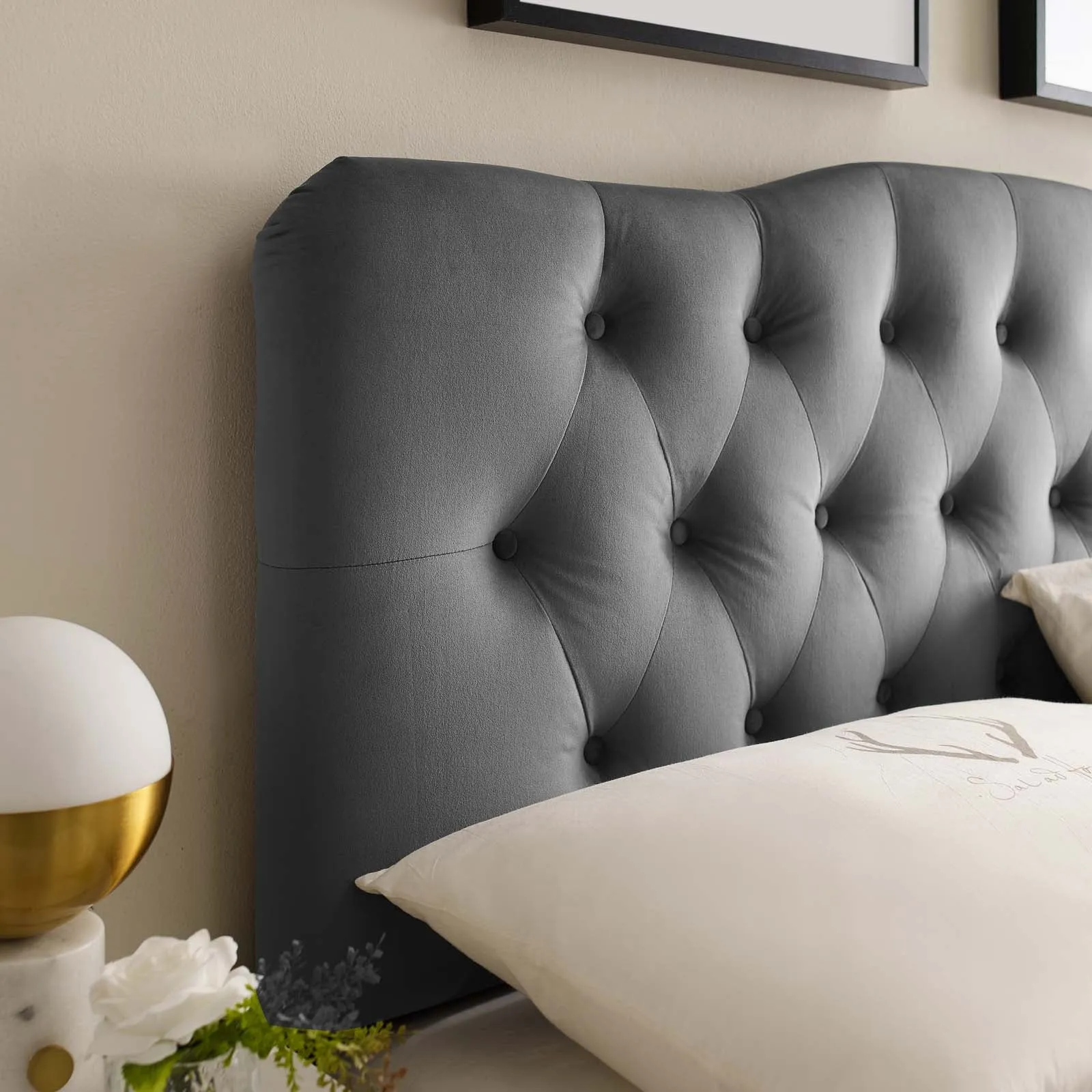 Annabel Diamond Tufted Performance Velvet Headboard by Modway