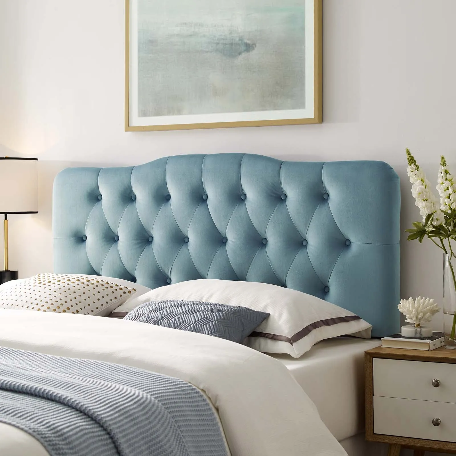 Annabel Diamond Tufted Performance Velvet Headboard by Modway