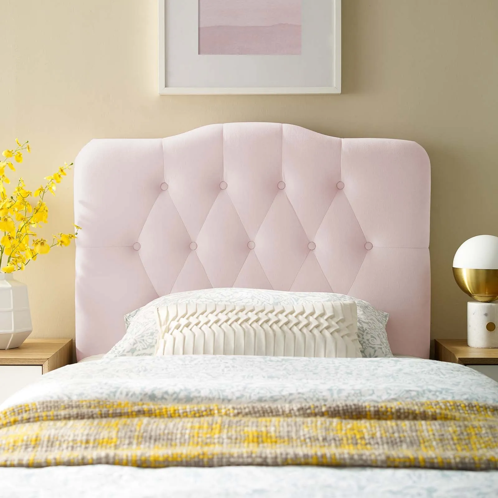 Annabel Diamond Tufted Performance Velvet Headboard by Modway