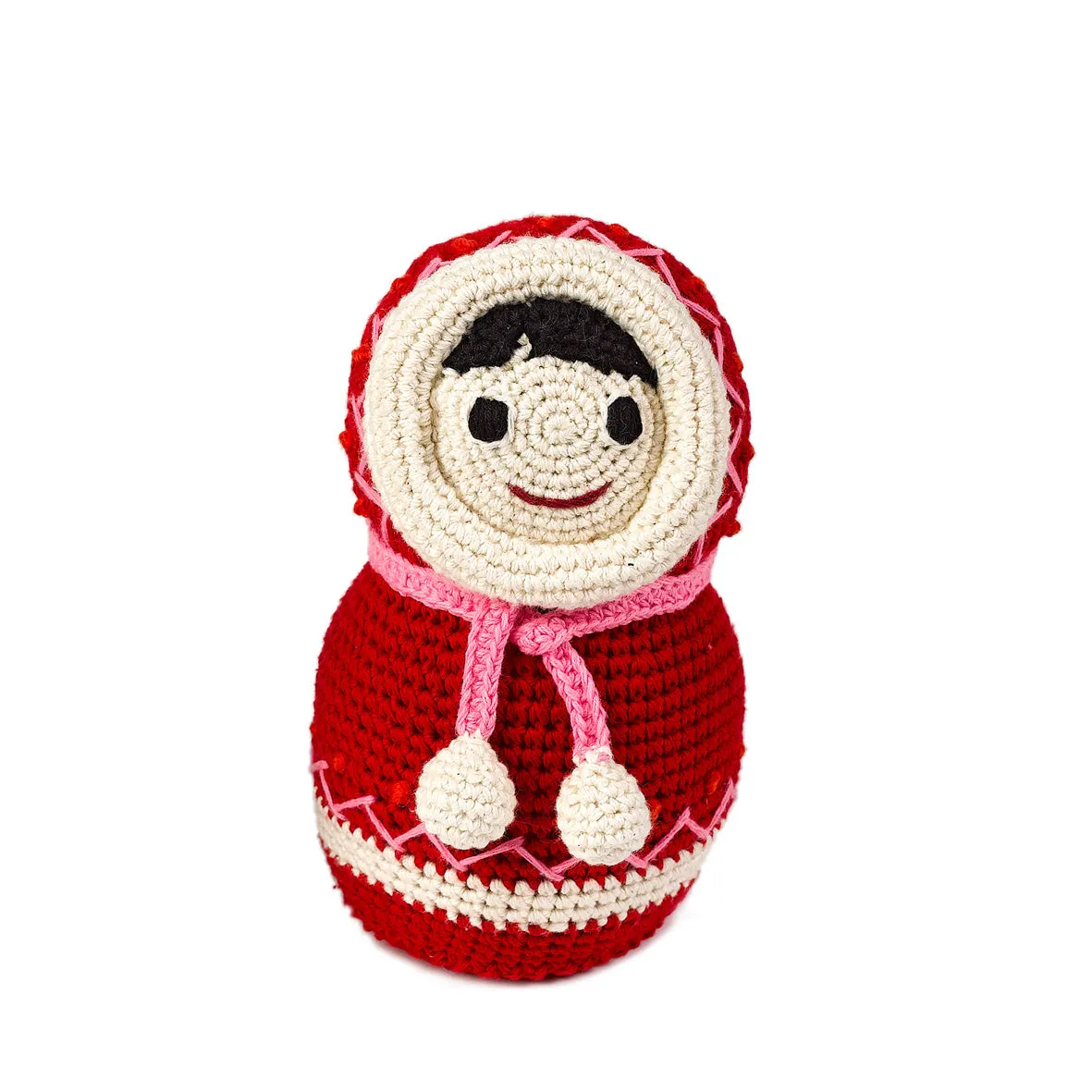 Anne-Claire Petit Eskimo Doll Crochet Bell Red