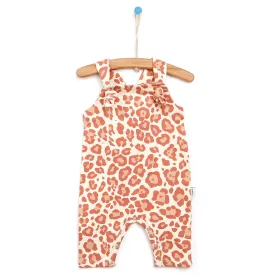 Antebies Newborn Cheetah Organic Overall - Mink