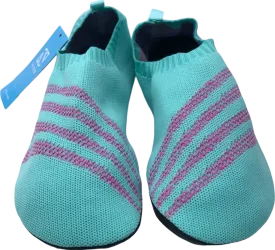 Aqua Blue  Knit Yoga Slippers / Aqua Watersport trainers UK 8.5/9.5