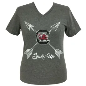 Arrows Spurs Up Grey SC Short Sleeve V-Neck Tee