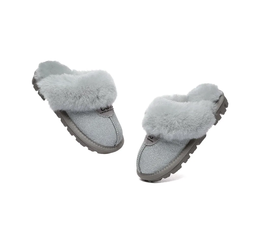 AUSTRALIAN SHEPHERD® UGG Slippers Kids Sheepskin Wool Shirley