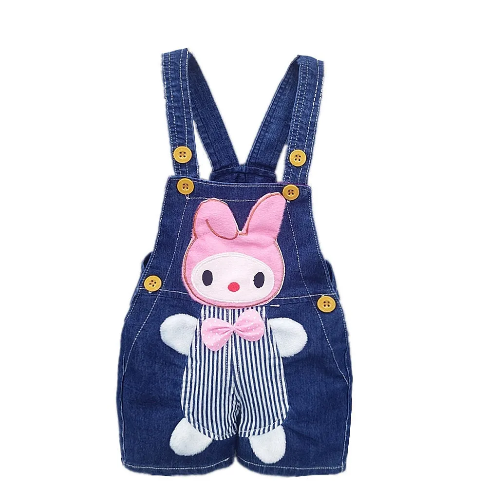 Baby Cute Summer Jean Overalls,Toddler Denim Cartoon 3D Animal Shortalls