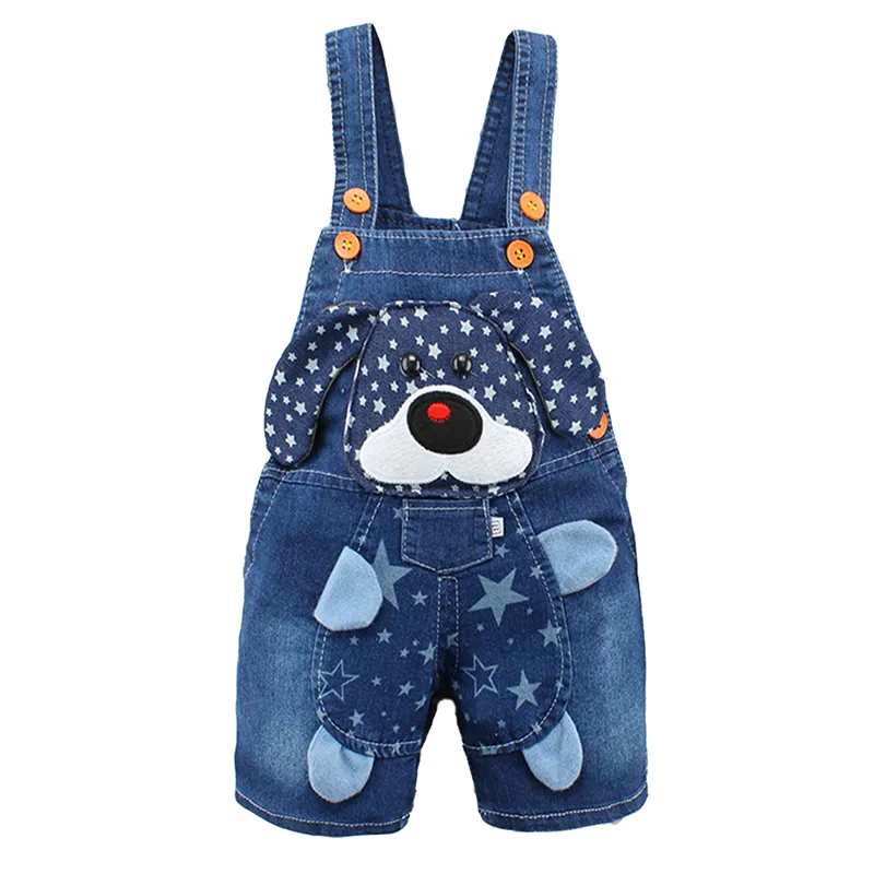 Baby Cute Summer Jean Overalls,Toddler Denim Cartoon 3D Animal Shortalls