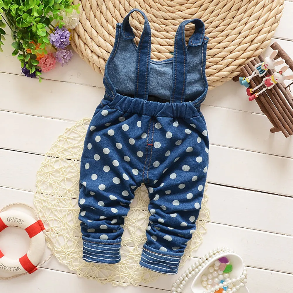 Baby girl cartoon bunny overalls