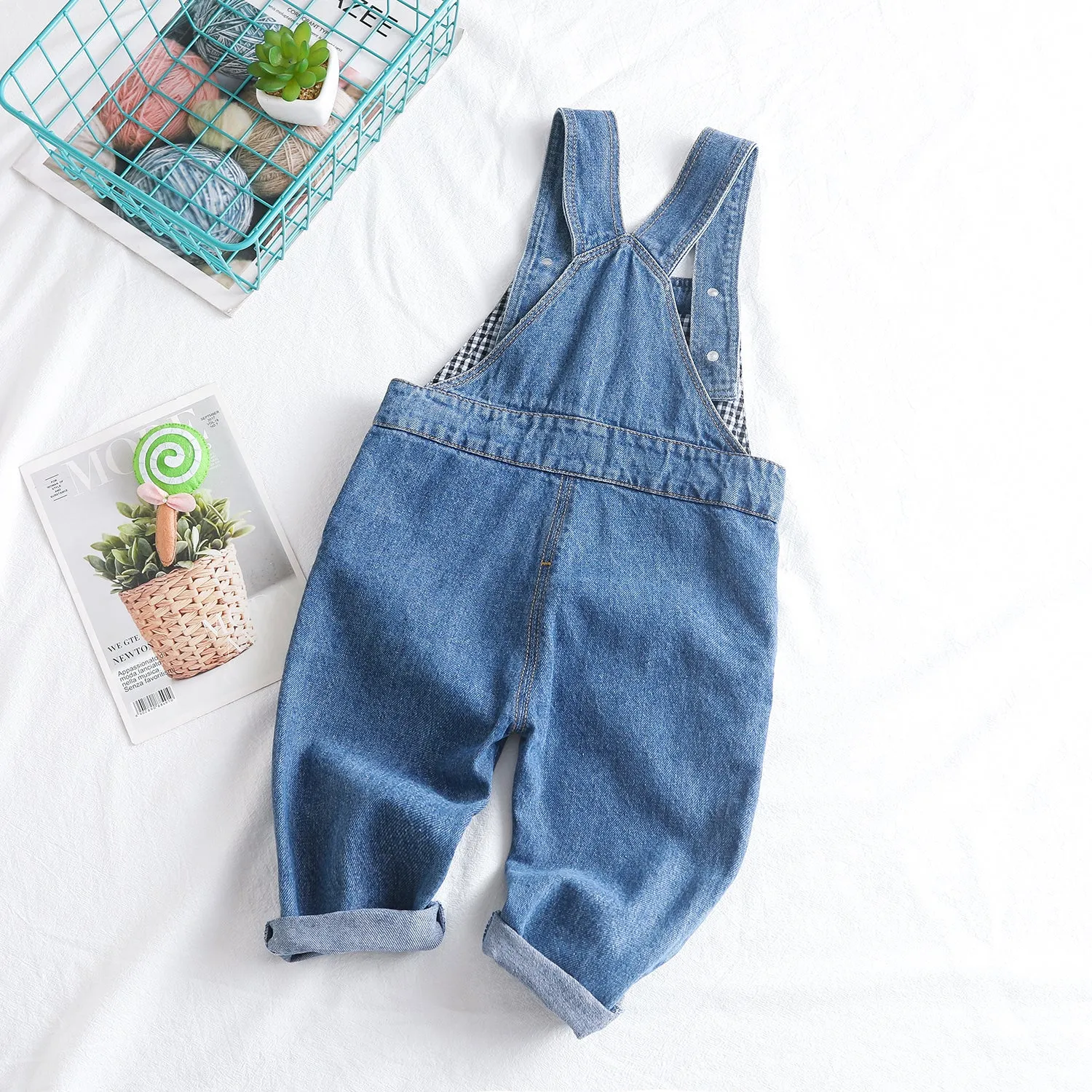 Baby Jeans Overalls Toddler Ripped Denim Workwear