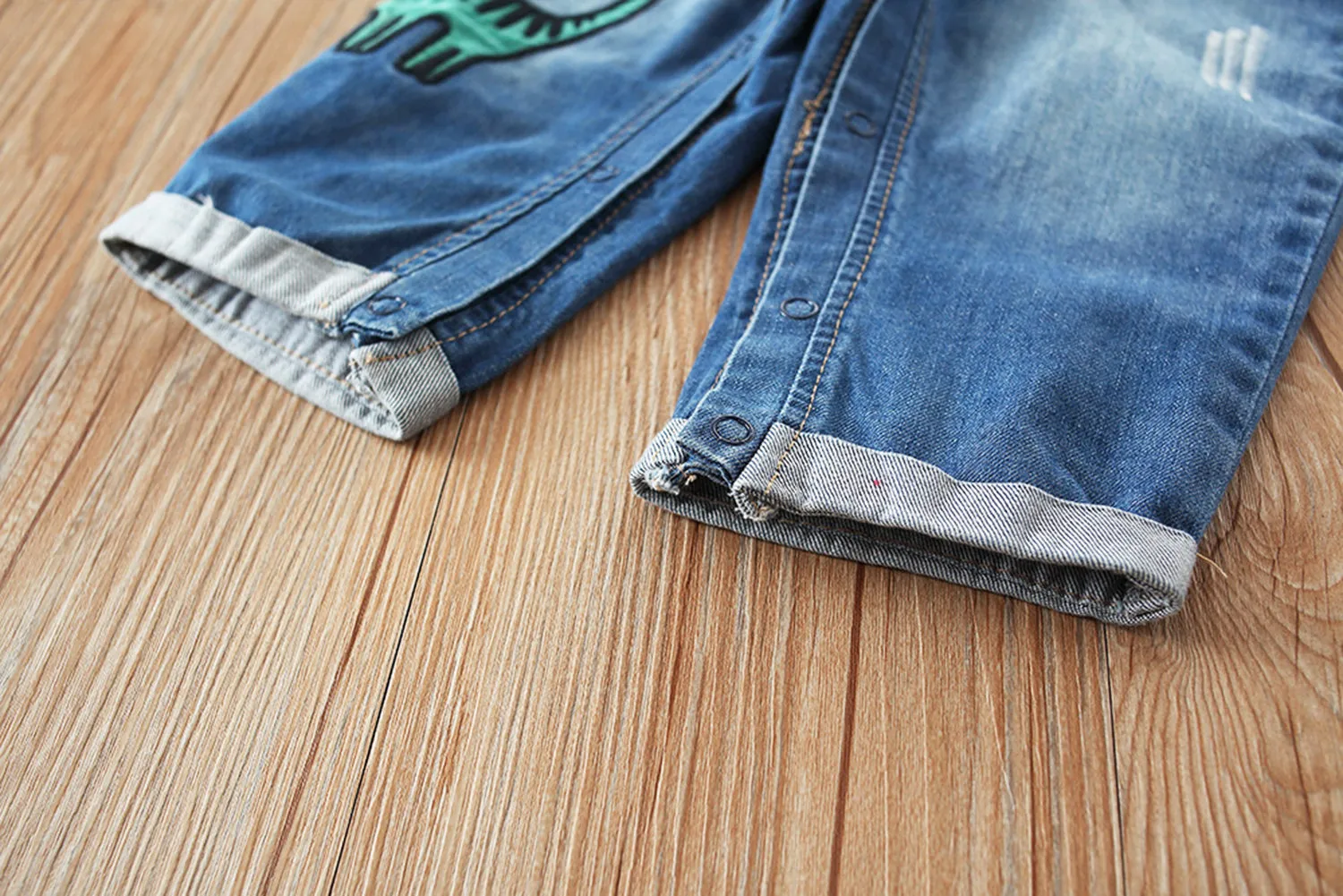 Baby Little Kids Embroidered Fashion Jean Pants