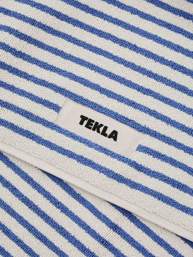 Bath Mat in Coastal Blue Stripes