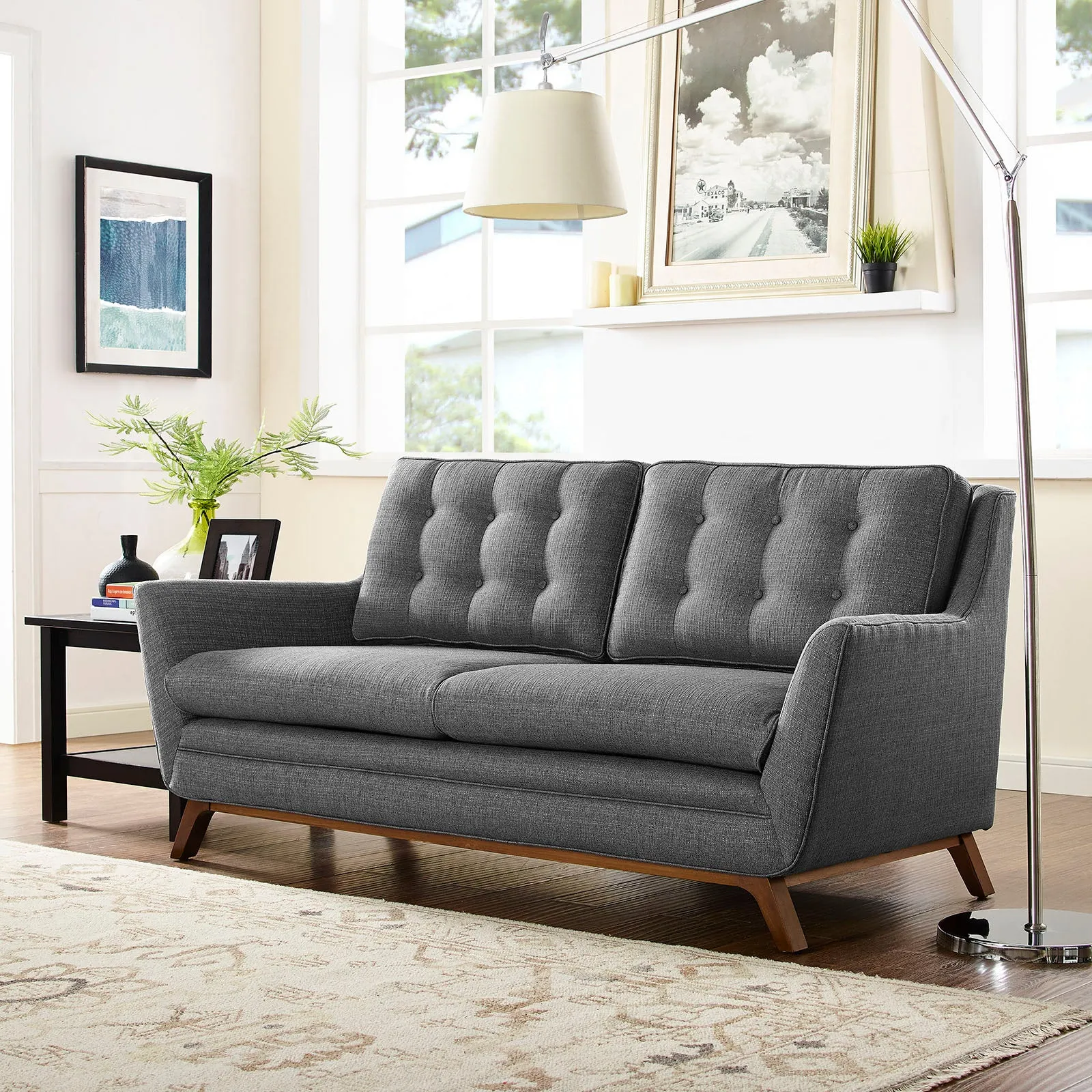 Beguile Upholstered Fabric Loveseat by Modway