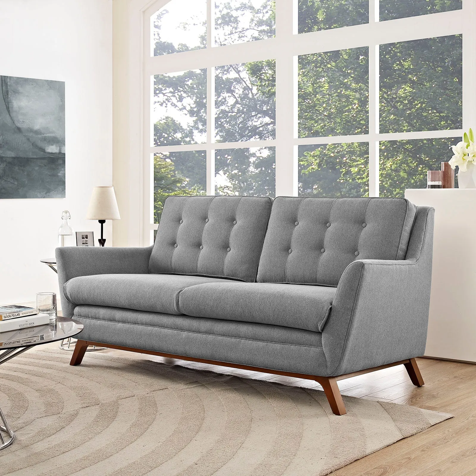 Beguile Upholstered Fabric Loveseat by Modway