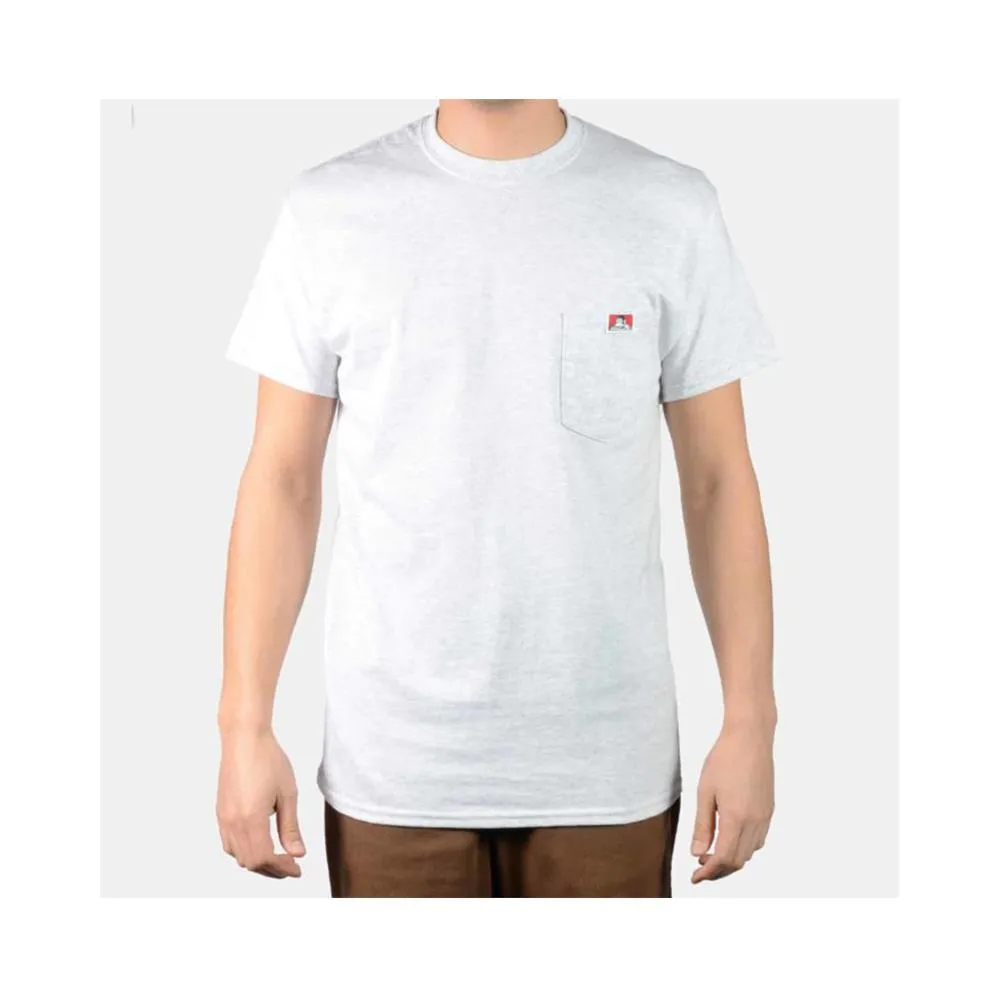 Ben Davis Classic Label Pocket T-Shirt Ash Grey 9023 AGRY