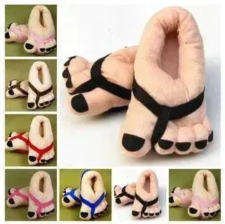 Big Giant Toe Plush Chic Women Men Creative Funny Cartoon Slippers for Winter and Autumn