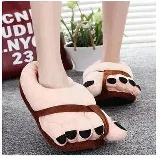 Big Giant Toe Plush Chic Women Men Creative Funny Cartoon Slippers for Winter and Autumn