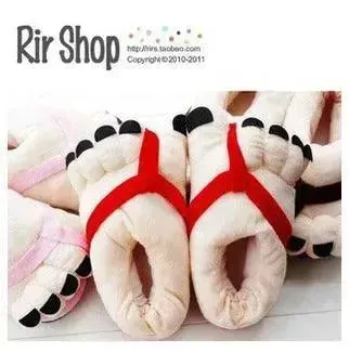 Big Giant Toe Plush Chic Women Men Creative Funny Cartoon Slippers for Winter and Autumn