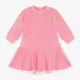 Billieblush Baby Girls Pink Velour & Tulle Unicorn Dress