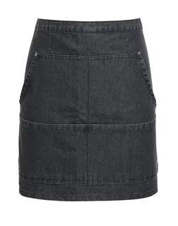 Black Denim Jean Stitch Waist Apron (4 Pocket Pouch)