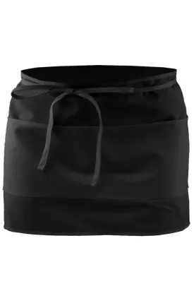 Black Half Bistro Apron (2 Pockets)