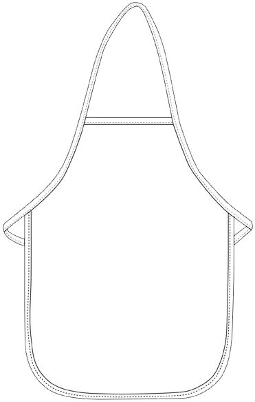 Black Kid's Bib Apron (No Pockets)