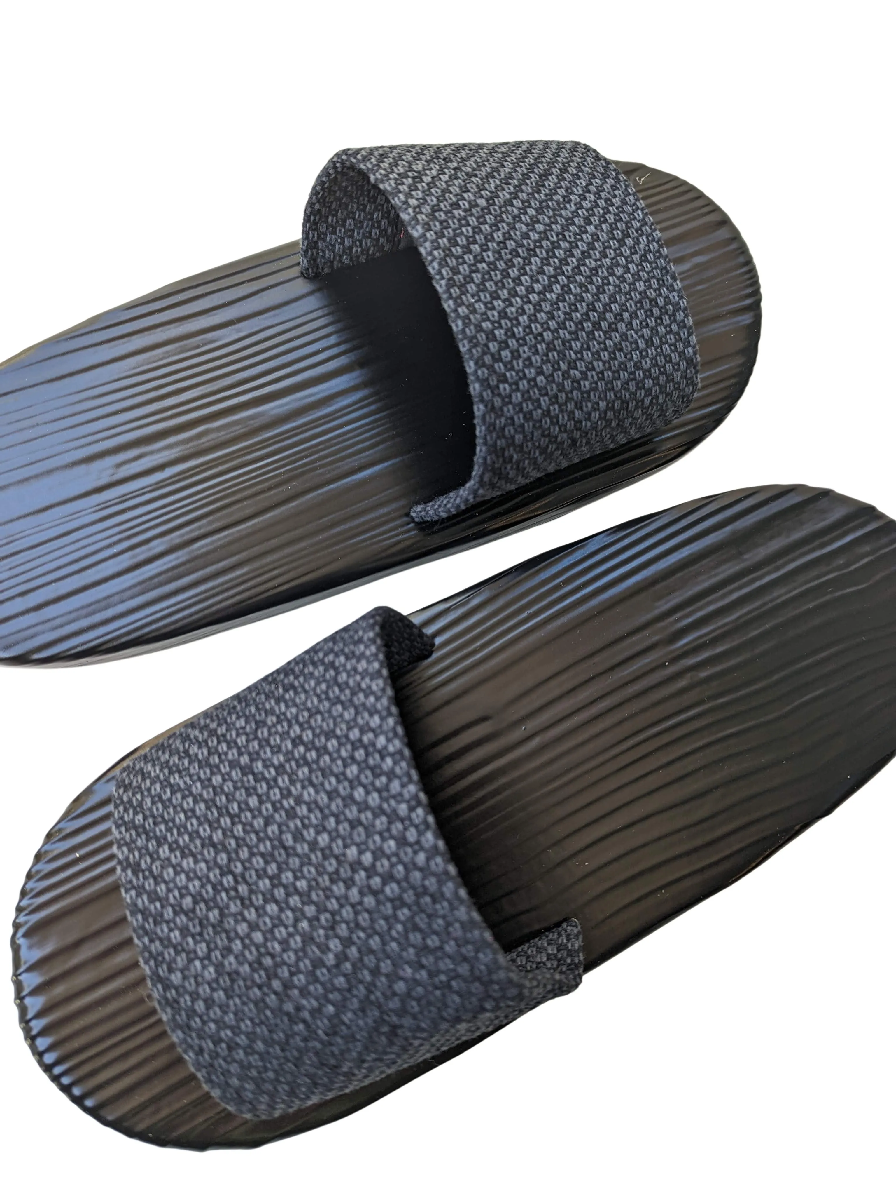 Black Wood painted GETA Slippers [Outdoor / Indoor]