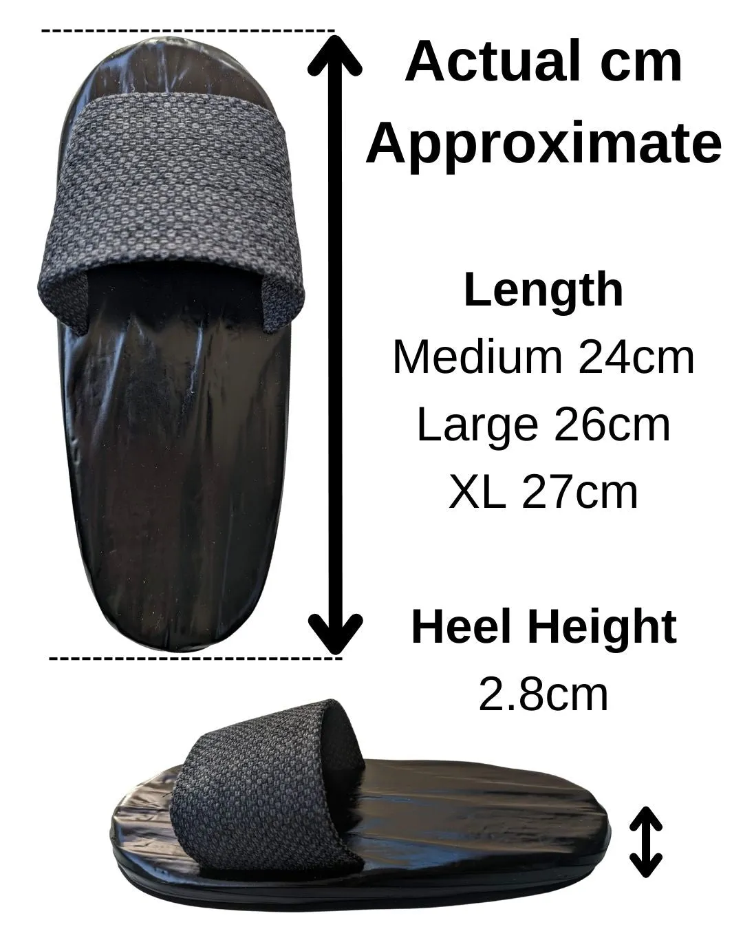 Black Wood painted GETA Slippers [Outdoor / Indoor]